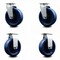 Service Caster 6 Inch Solid Polyurethane Caster Set with Roller Bearings 2 Swivel 2 Rigid SCC-20S620-SPUR-2-R-2 - alternate 3